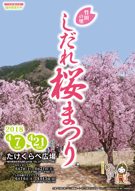 竹田の里しだれ桜まつり 福井の旬な街ネタ 情報ポータル イベント ふーぽ