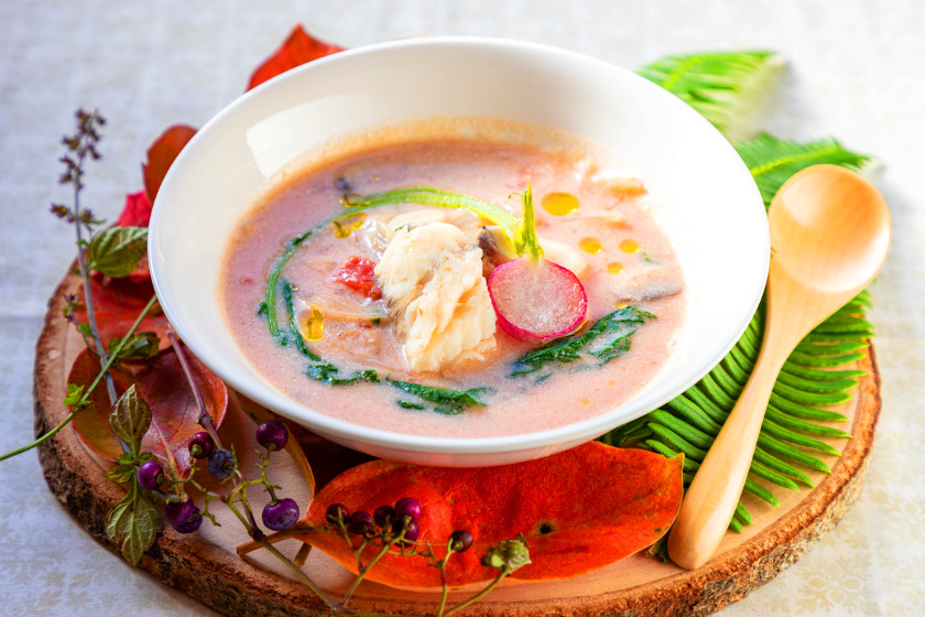 ◎12月のごちそうレシピ◎「鱈とかぶのトマト豆乳クリームスープ」