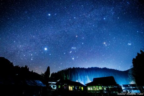 まるで北斗七星が水車を回す！？池田町の水車広場で星を見てきました！【ふくい星空写真館】