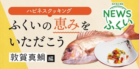 サンプルページ【連載】福井県広報誌『NEWSふくい』毎月第4日曜日発刊。ふくいの恵みをいただく「敦賀真鯛」編