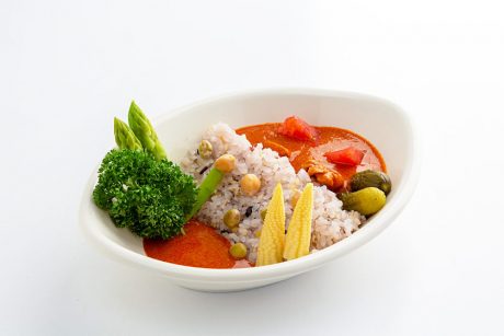 合言葉は「放流！」。ダムの型式、美しさをカレーライスで表現。ダムカレーでダムを愛でて、食べて、楽しもう。