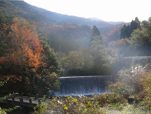 福井県「黒河渓谷」の紅葉の画像