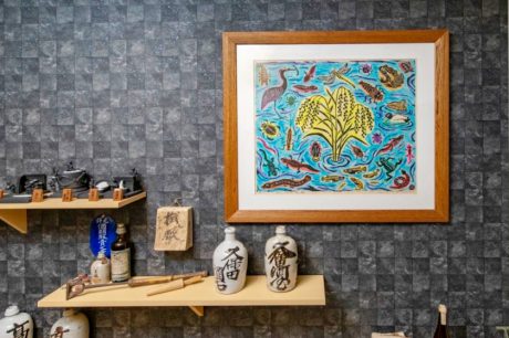 「言葉にできなかった 僕の考えがそこにあった。」鯖江市の久保田酒店に飾られている“江崎満さん・版画「田んぼの風景」”【福井の或る場所のアート】