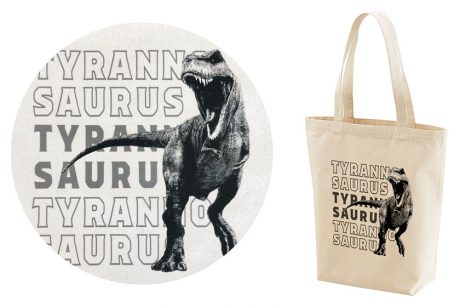 オリジナルブランド「Ckaeru（シカエル）」トートバッグ ティラノサウルス
