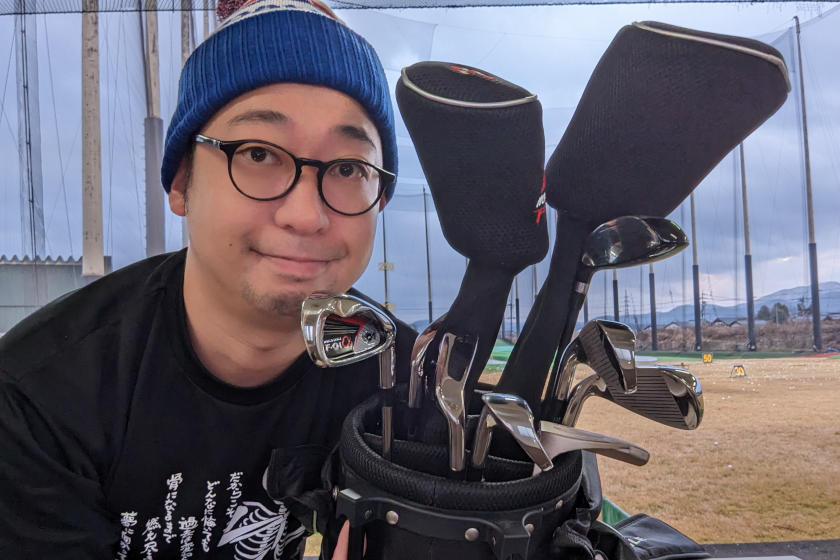 カリマンタンむーちゃんがゴルフ始めました！ 鯖江市のリオ西山で練習してきましたよ！ 【福井よしもと芸人日記】