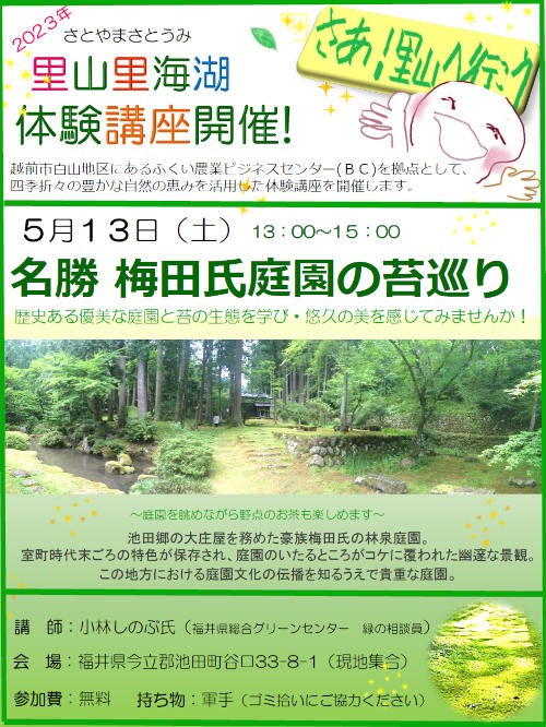 名勝 梅田氏庭園の苔巡り メイン画像