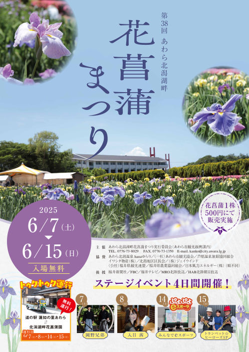 第38回 あわら北潟湖畔花菖蒲まつり メイン画像