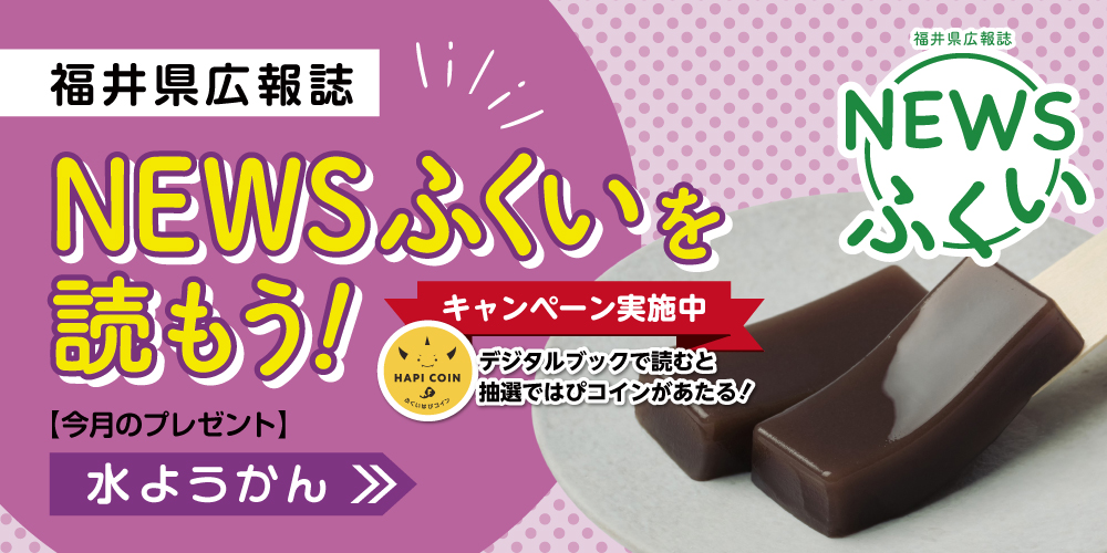 毎月第4日曜日発刊の福井県広報誌『NEWSふくい』を読もう♪ 2024年2月号は「水ようかん」をプレゼント！