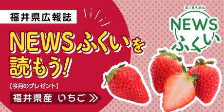 毎月第4日曜日発刊の福井県広報誌『NEWSふくい』を読もう♪ 2025年3月号は「いちご」をプレゼント！