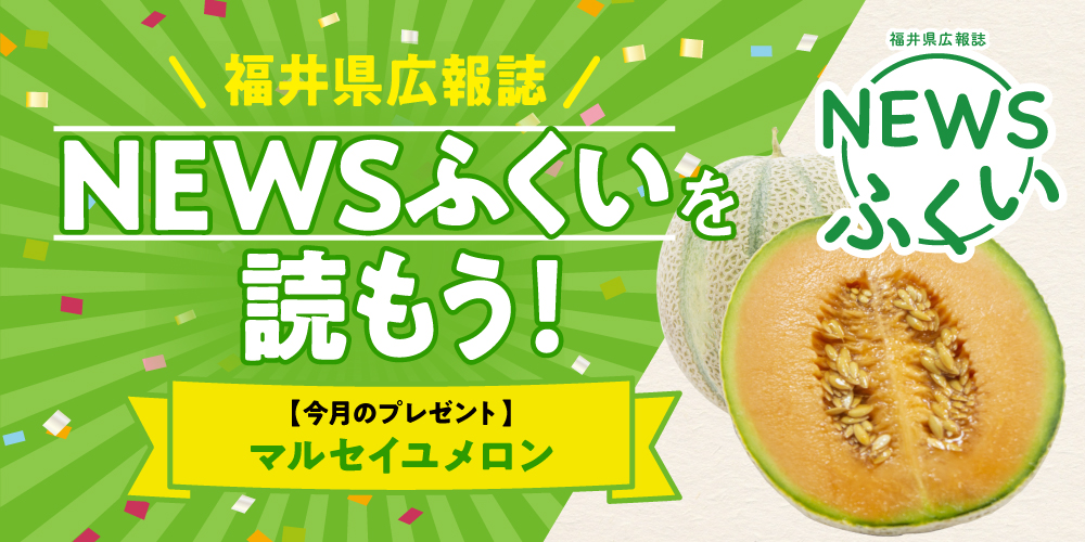 【2025サンプル用】 毎月第4日曜日発刊の福井県広報誌『NEWSふくい』を読もう♪ 2025年6月号は「マルセイユメロン」をプレゼント！