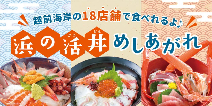 福井の海鮮丼を召し上がれ！新鮮な海の幸がたっぷりの『浜の活丼』を紹介