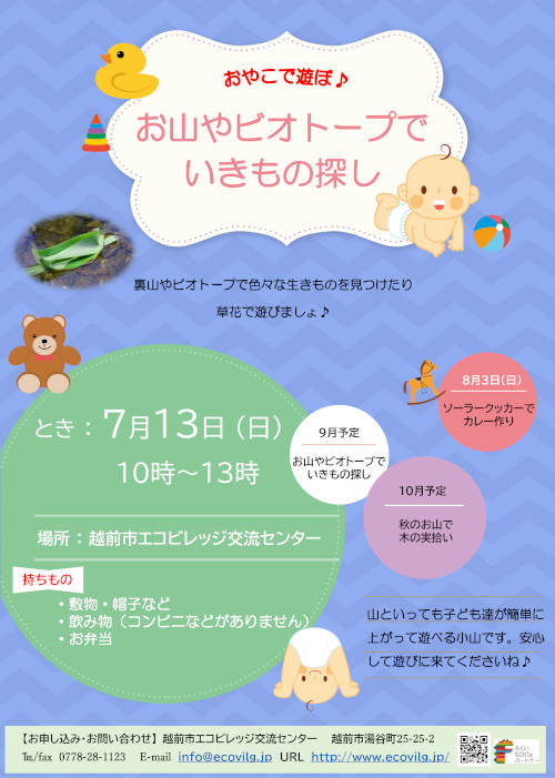 お山やビオトープでいきもの探し メイン画像