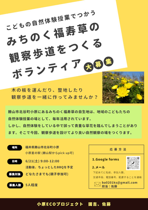 みちのく福寿草の観察歩道をつくるボランティア メイン画像