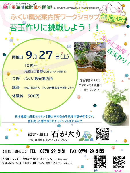 福井駅前で、苔玉作りに挑戦しよう！！ メイン画像