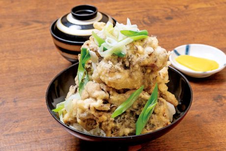 揚げたての舞茸を存分に味わい尽くす。福井市・蕎楽 愛宕庵の「舞茸天丼」【ローカル食遺産】