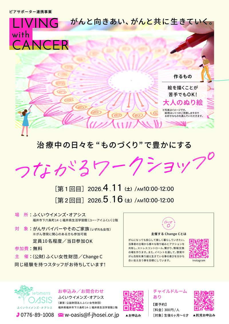 つながるワークショップ「治療中の日々を“ものづくり”で豊かにする」 メイン画像