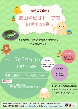 おやまやビオトープでいきもの探し