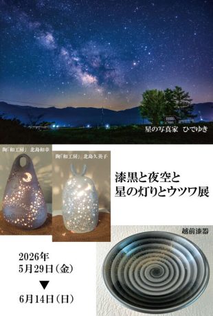 漆黒と夜空と星の灯りとウツワ展
