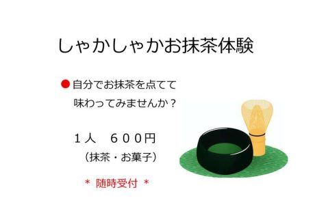 しゃかしゃかお抹茶体験