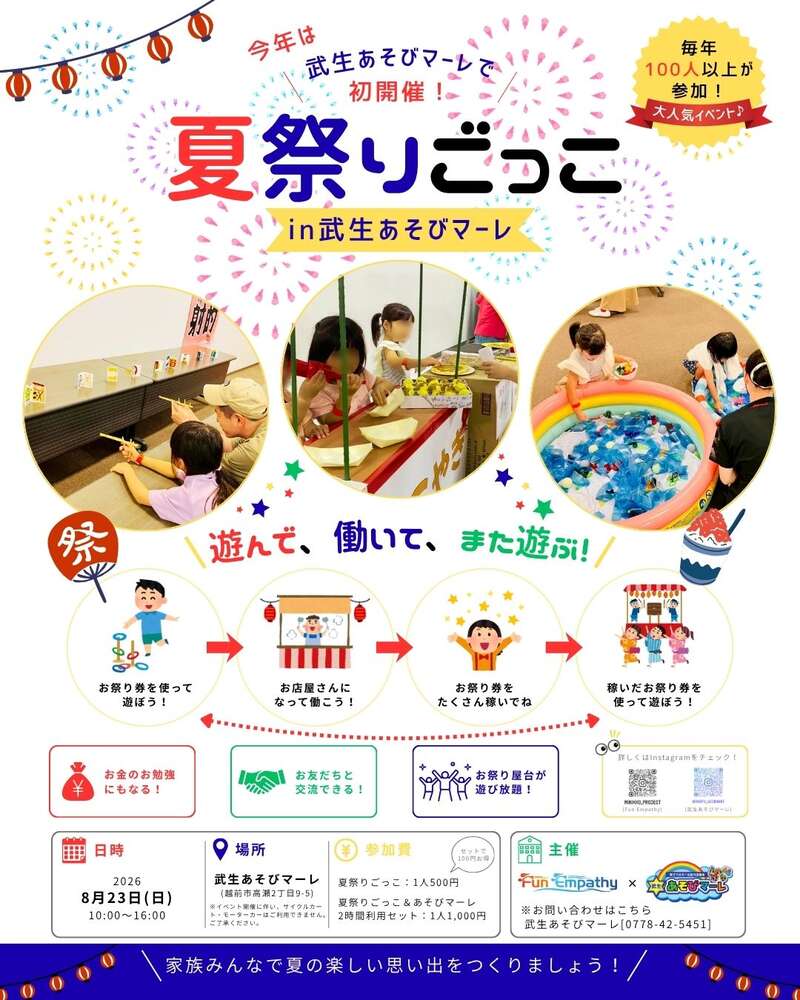 夏祭りごっこin武生あそびマーレ メイン画像