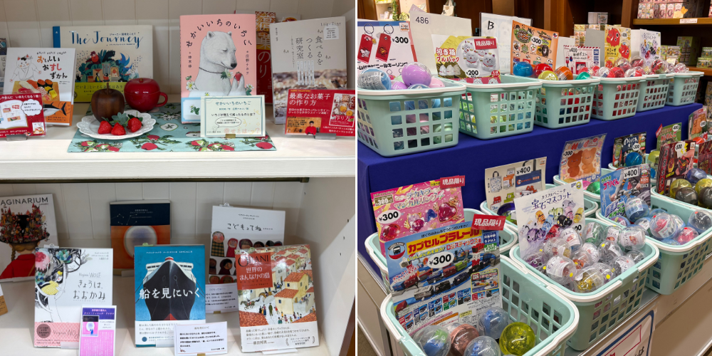 西武福井店に珍しい本が並ぶ「食べる本屋さん」が7/24(金)オープン！ カプセルトイのバラ売りもしてるよ。