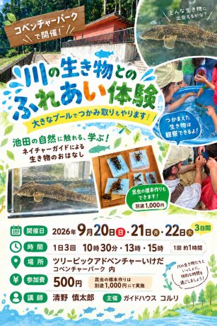 川の生き物とのふれあい体験