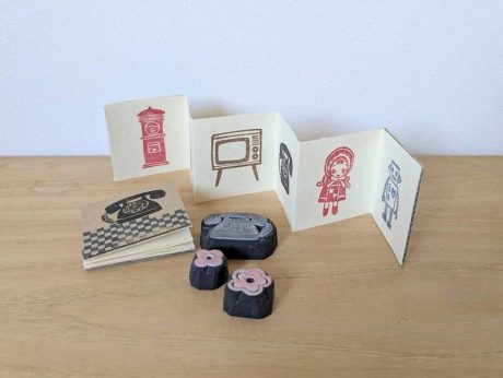 　特別展関連イベント「kanaさんのスタンプアート工房　ミニ折り本をつくろう」